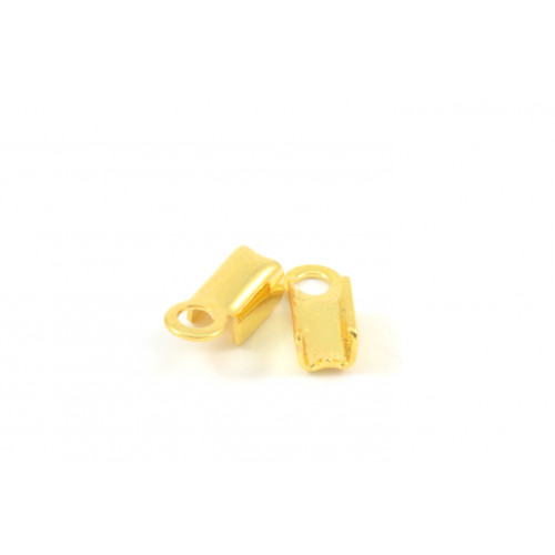 GOLD PLATED FOLD OVER CORD END 